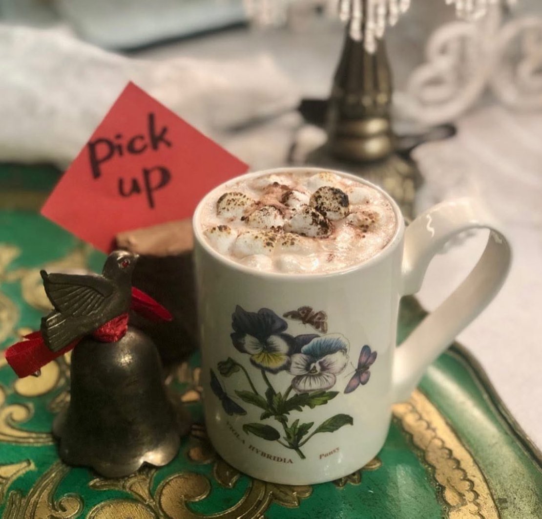 A mug of hot chocolate with marshmallows